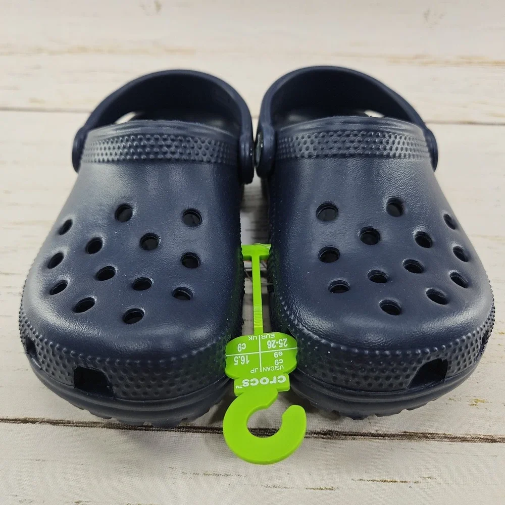 Crocs Classic Clog Navy Blue Youth Kids Size C9 Sandal Shoes 206990-410